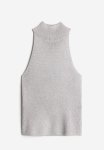 Glittery Turtleneck Top - Silver