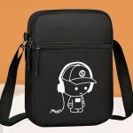 Festive Music Lover's Crossbody Bag - 6.6IN 17CM X 2.3IN 6CM - Lightweight Adjustable Strap Zip Closure Polyester Lining - Perfe