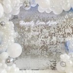 1PC Metallic Foil Backdrop Sequin Backdrop Party Backdrop Party Photo Backdrop Wall Decor Birthday Graduation Bachelor Wedding P