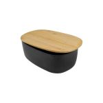 2-IN-1 Bamboo Bread Bin And Wooden Cutting Board