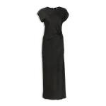 Black Satin Knot Dress