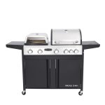 Cadac Born Free Inkulu 3-IN-1 Gas Braai With Pizza Oven - Silver