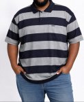 Mens Eagle Stripe Golfers Nvy grey - 10XL Nvy grey