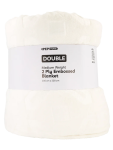 Double Embossed 2-PLY Blanket - 200 X 200 Cm White