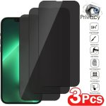 3PCS Privacy Screen Protectors For Iphone 11 12 13 14 15 Pro Max Anti-spy Tempered Glass For Iphone 15 14 Plus