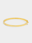 Goldair Gold Plated Sterling Silver Cubic Zirconia Pav Clip Bangle