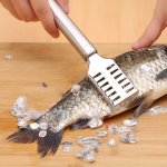 Stainless Steel Fish Scale Remover - Multifunctional Kitchen Tool For Easy Scaling & Filleting