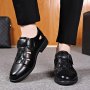Men's Casual Hollow-Out Sandals - Comfortable & Stylish Business Shoes With Magic Tape Closure Non-Slip Rubber Sole
