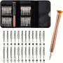 1 Set Screwdriver Set Cross Flat Head 25 In 1 Small Screwdriver Set MINI Pocket Screwdriver Set For Repairing Electronic Products Macbooks Iphones Ipads Glasses Watches And Tablets