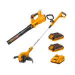 Ingco COSLI250398 2PCE Grass Trimmer + Blower C w Charger + 2XBATTERIES