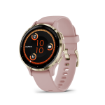 Venu 3S: Soft Gold Stainless Steel Bezel With Dust Rose Case And Silicone Band
