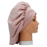 Luxurious Armani Satin Sleep Bonnet Dusty Pink
