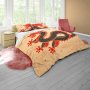 Chinese Dragon On Beige Duvet Cover Set By Wikus Schalkwyk Double