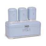 4 Piece Canister Set Blue