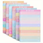 50PCS Multicolor Lined Sticky Notes - Durable Adhesive To-do List Memo Pads For Home & Office Color-coded Task Organizer