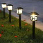 Pack Of 2 LED Solar Garden Lights -brighten Your Garden Effortlessly