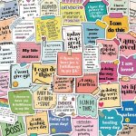 50PCS Inspirational Quote Stickers - Waterproof Matte Finish For Journals Laptops & Guitars - Durable Pvc Self-adhesive Decals
