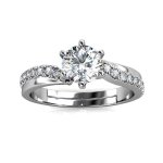 Cel Sta 925 Sterling Silver 1.00CT Moissanite Briella Twist Ring