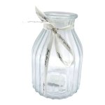 Clear Glass Poppin Vase 18CM