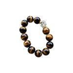 Natural White Crystal Bracelet Tiger Eye Stone Design Bracelet