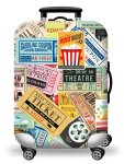 Printed Luggage Protector - Ticket Please - XL