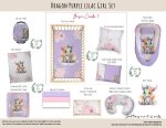 Cot Duvet Bedding Dragon Purple Lilac Girl Set