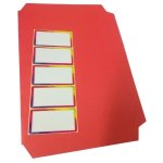 Source Direct - A4 Pre-cut 5 Book Covers With 5 Labels - Pack Of 3 Red