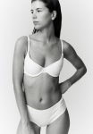 Padded Cotton Demi T-Shirt Bra - White