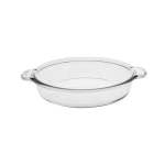 25 6CM Round Casserole With Handles Clear