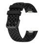 For Fitbit Charge 5 Monochromatic Silica Gel Breathable Strap Black