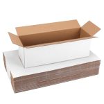 Wtrgas 25 Pack Small Shipping Boxes 12X4X4 Inches White Corrugated Cardboard Box For Shipping Packing Business Diy