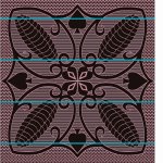 Khotso - Ntjhe Poone Brown pink peacock - 110 X 130 Cm MINI