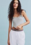 Cropped Strappy Top - Light Grey Marl