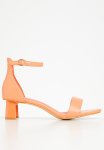 Ankle Tie Barely There Block Heel - Orange