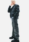 Felted Bomber Jacket - Dark Grey Marl