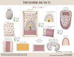 Cot Duvet Bedding Boho Rainbow And Sun Set
