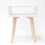 Loft Living Bedside Table 45X40X60CM H In White