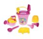 Sandpit Toys Set Of 10 Including Bucket Sieve Rake Moulds Etc Pink
