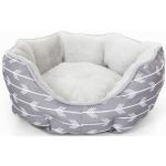 Marltons Grey Plush Bed Small 45X40X14CM