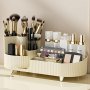 1PC Rotating Makeup Organizer Large Capacity Cosmetic Display Case Easy To Hold All Of Your Makeup Products Makeup Brushes Eyeliner Lipsticks Nail Polish Skincare