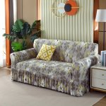 1PC Fabric Sofa Slipcover With Skirt Sofa Cover Universal Non-slip Anti-cat Scratch Couch Cover Furniture Protector For Bedroom