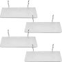 4 Pieces Pegboard Galvanized Steel Metal Shelves 9.8 X 3.9 Inches