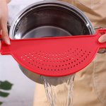 Kitchen Gadget Pot Side Drainer - Plastic Drain Basket With Leakproof Baffle Funnel For Jars Wash Rice Filter Uncharged Major Ma