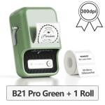 NB607 - - B21_PRO - 300DPI - Portable Thermal Label Bluetooth Printer Incl Free Label Roll 50X30MM Green