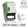 NB607 - NIIMBOT - B21_PRO - 300DPI - PORTABLE THERMAL LABEL BLUETOOTH PRINTER INCL FREE LABEL ROLL (50X30MM) GREEN