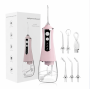 Pink Cordless Water Flosser Oral Irrigator With 5 Nozzles 300ML Tank