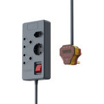 Ellies 4 Way High Surge Multiplug 0.5M – Grey