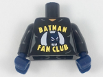 Parts Torso Female With Yellow 'batman Fan Club' Pattern Black Arm Left With 2 Yellow Stripes Pattern Black Arm Right With