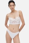 Non-padded Lace Bustier - White