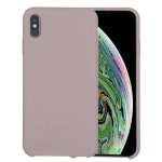 Four Corners Full Coverage Liquid Silicone Protective Case Back Cover For Iphone XS Max Lavender Purple